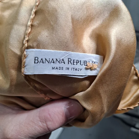 Banana Republic Vintage Gold Silk Scarf Wrap